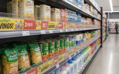 ป้ายสอดชั้นวาง Shelf Strip Modern Trade: PP vs PVC vs UV Direct ต้นทุนต่างกันเท่าไหร่? [2026]
