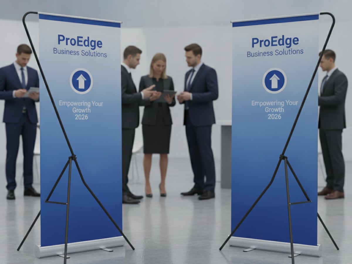 X-Stand SME Product Launch Mockup X-Stand บริษัท SME ProEdge Business Solutions งาน Product Launch Indoor — Innovalue 2026
